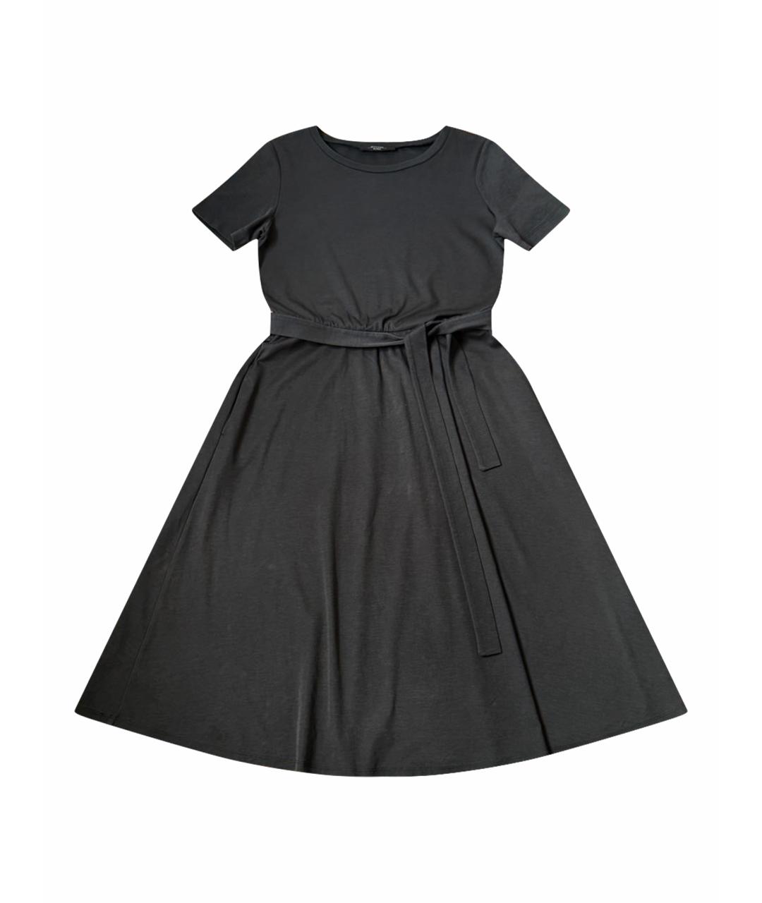 MAX MARA Черное хлопковое повседневное платье, фото 1