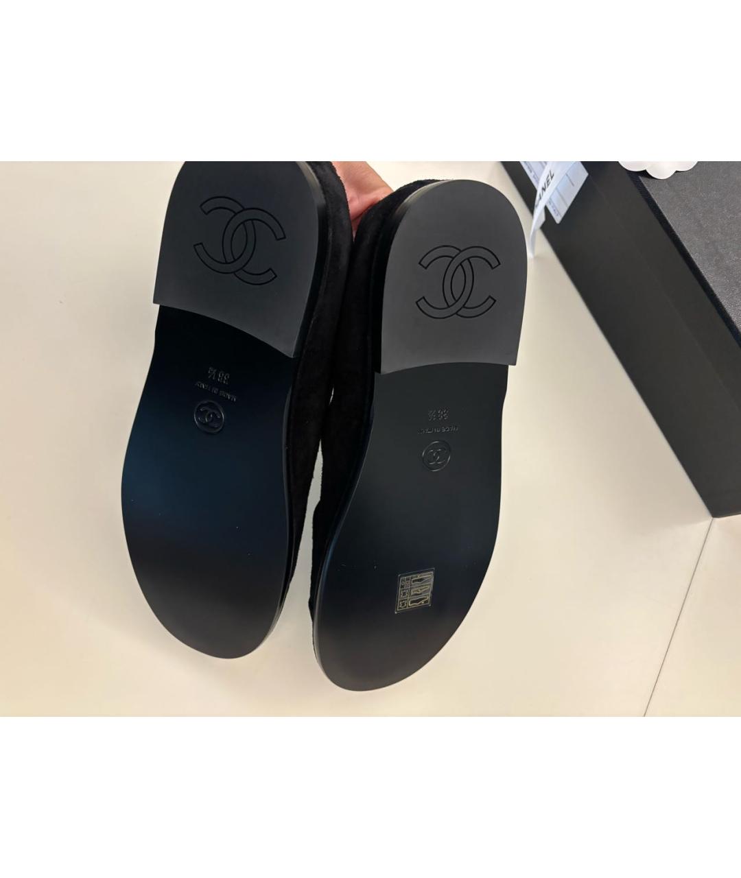CHANEL Черные замшевые балетки, фото 6