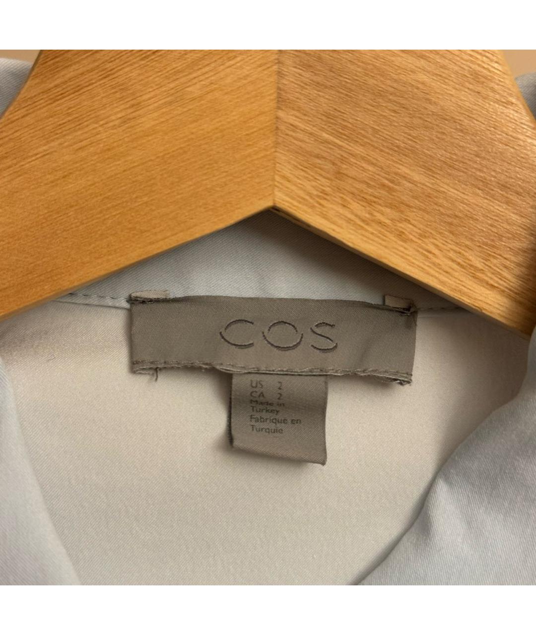 COS Голубое хлопковое повседневное платье, фото 3