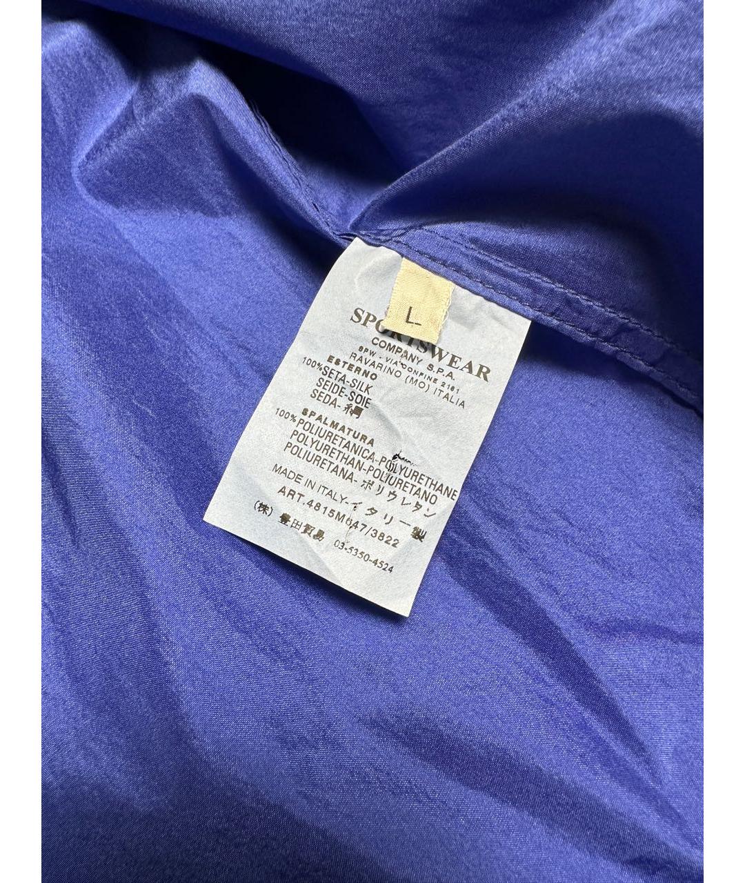 STONE ISLAND Синяя полиуретановая куртка, фото 8