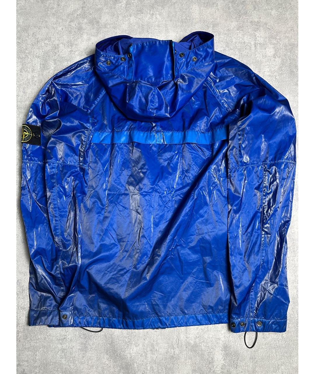 STONE ISLAND Синяя полиуретановая куртка, фото 3