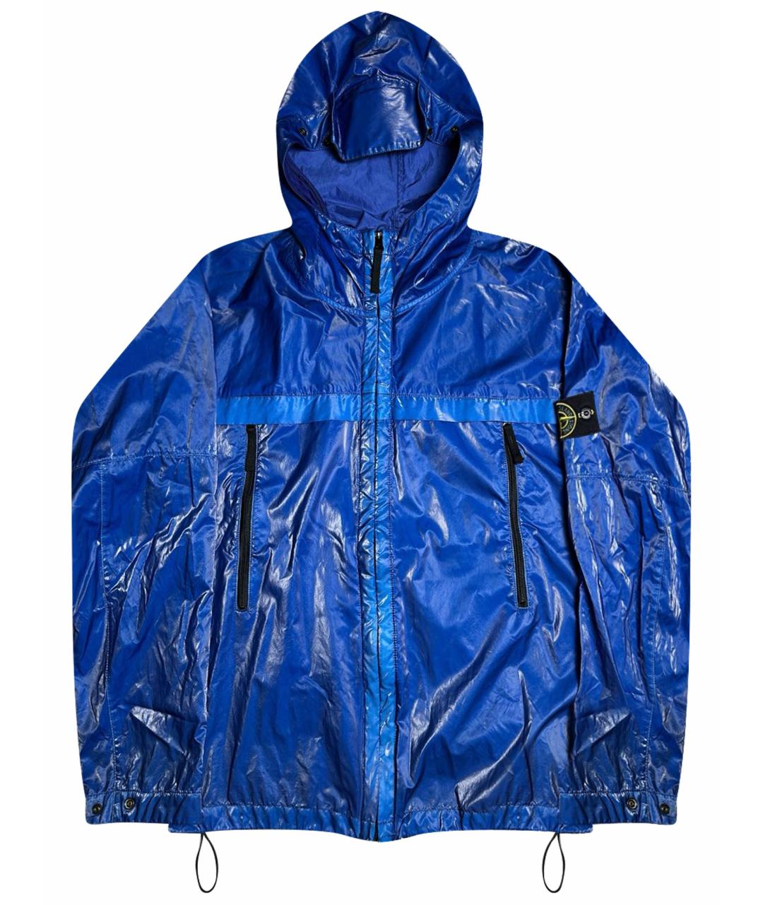 STONE ISLAND Синяя полиуретановая куртка, фото 1