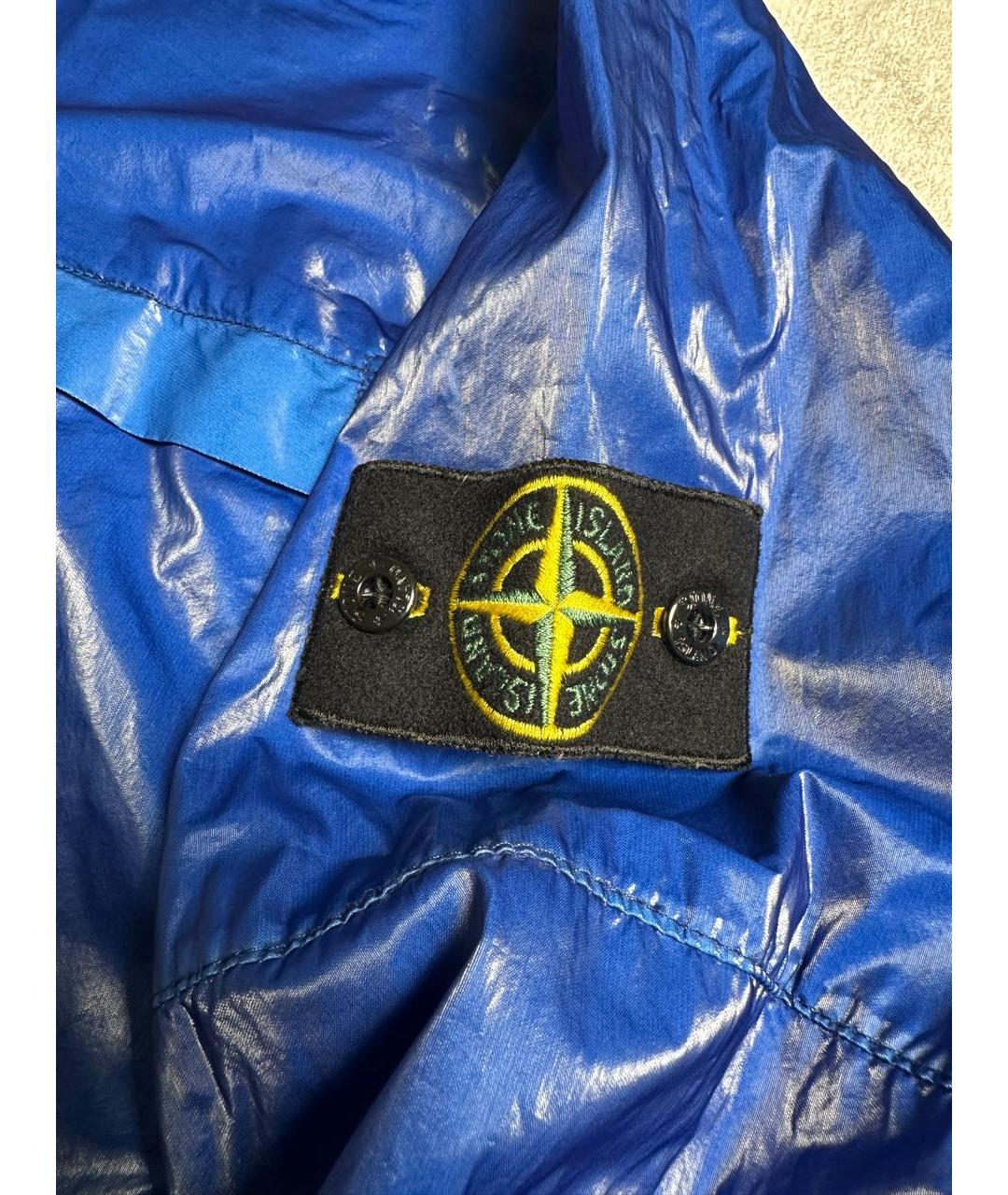 STONE ISLAND Синяя полиуретановая куртка, фото 6