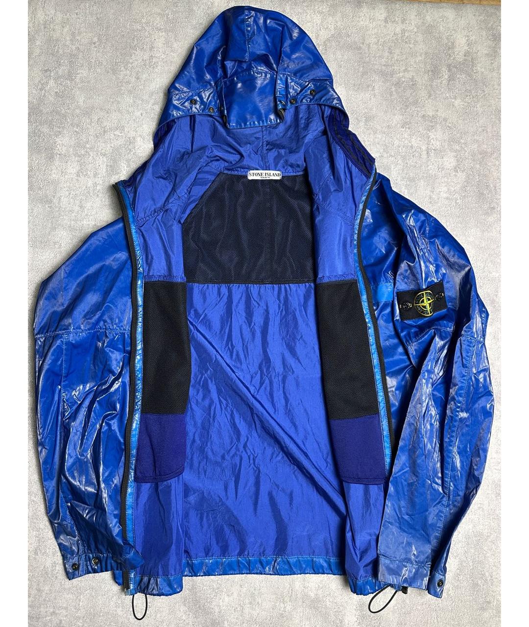 STONE ISLAND Синяя полиуретановая куртка, фото 4