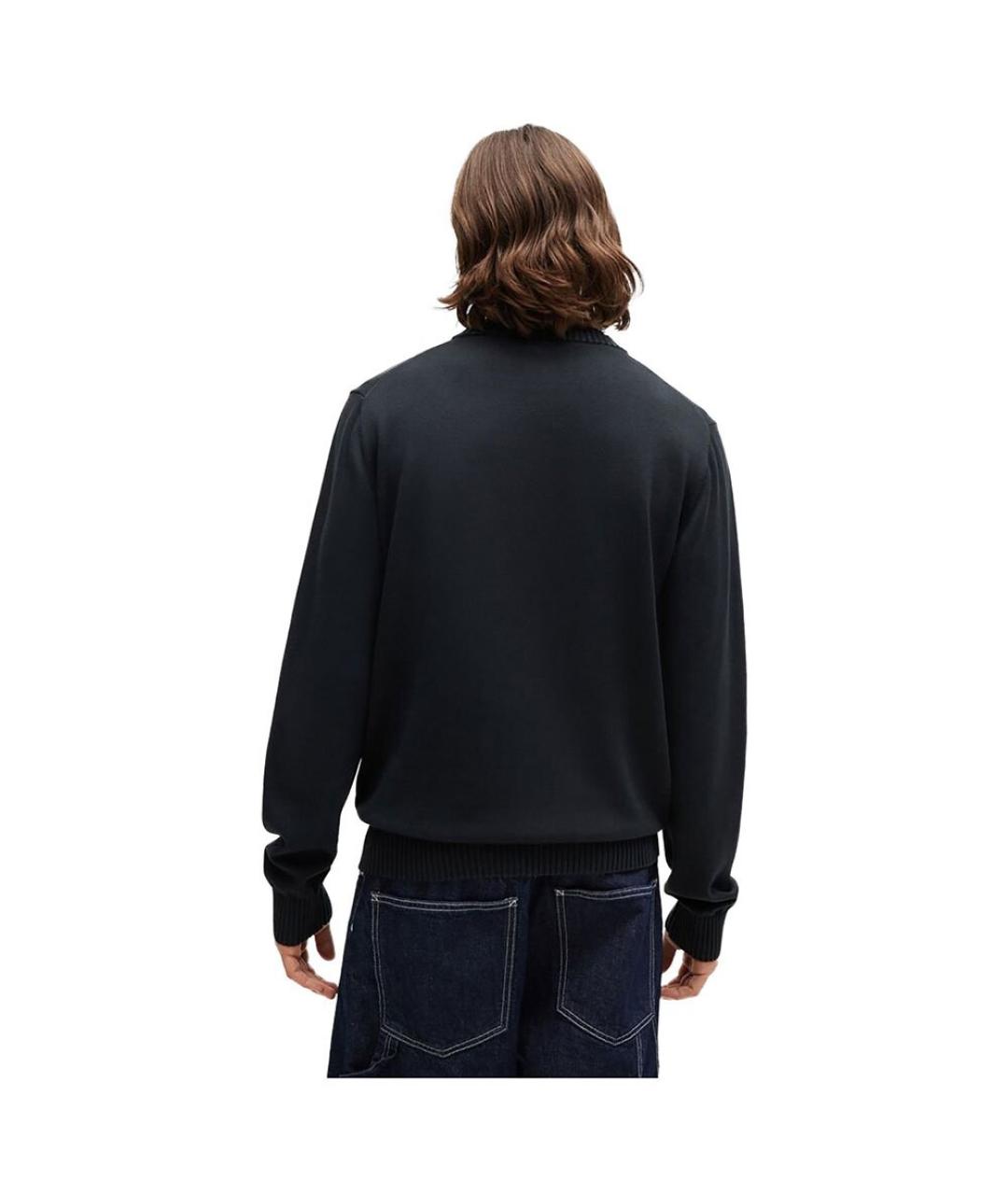 HUGO Черный хлопковый джемпер / свитер, фото 6