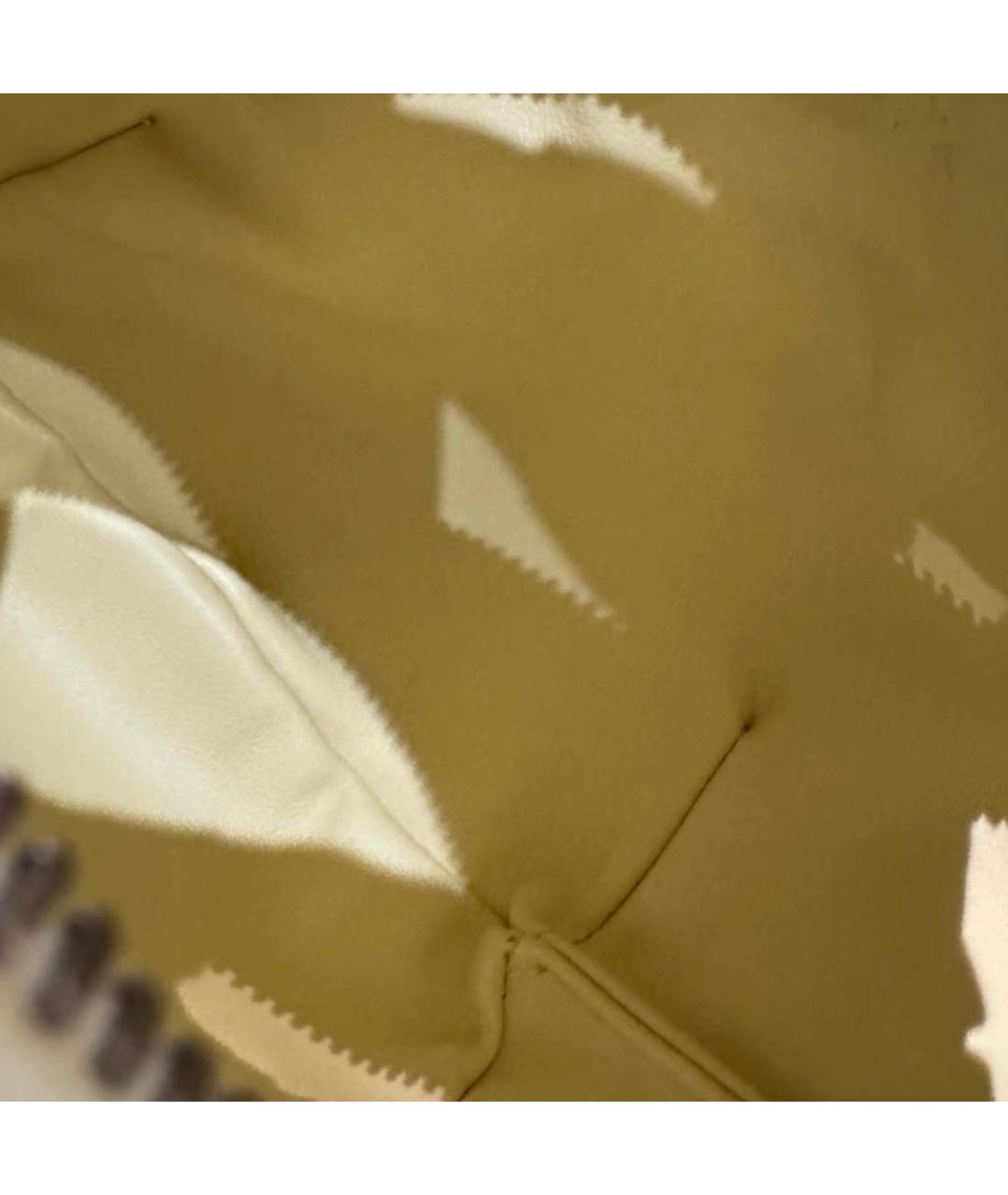 BOTTEGA VENETA Желтая кожаная сумка с короткими ручками, фото 5