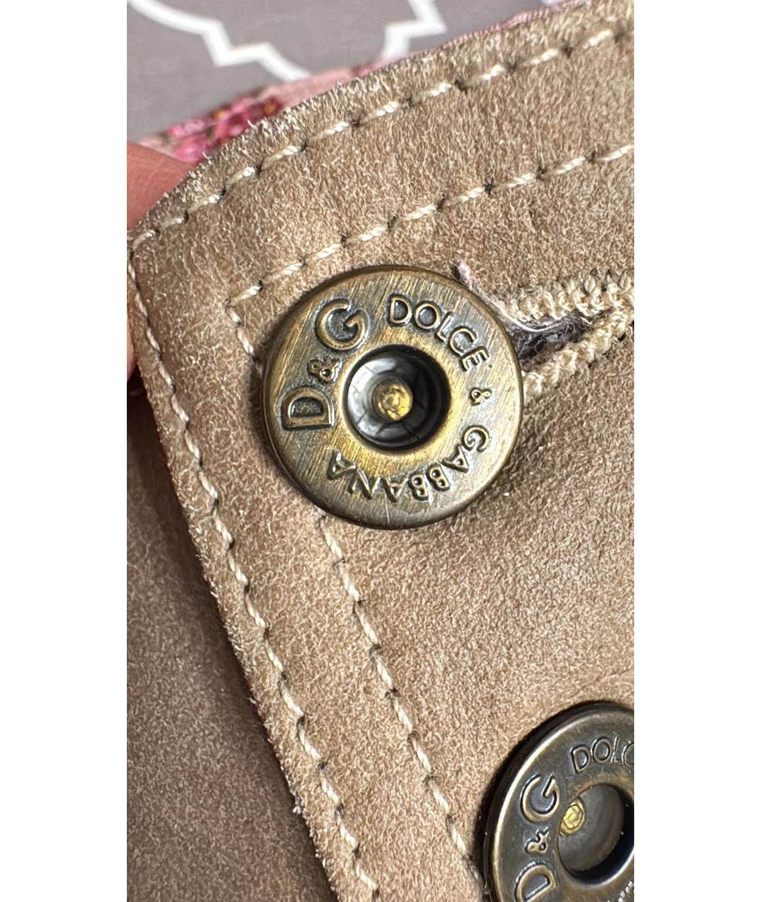 DOLCE&GABBANA Бежевые хлопковые прямые брюки, фото 4