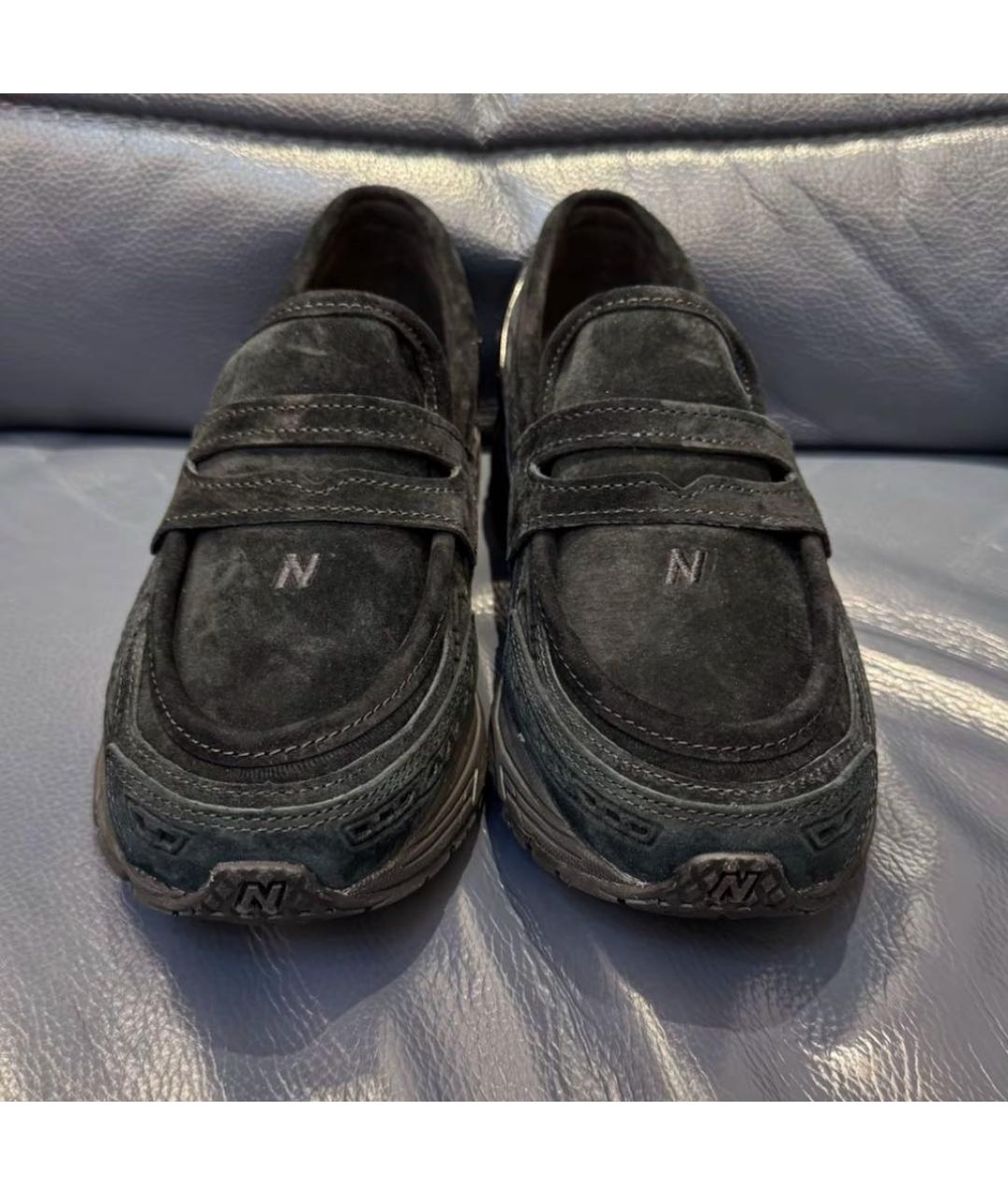 NEW BALANCE Черные замшевые лоферы, фото 6