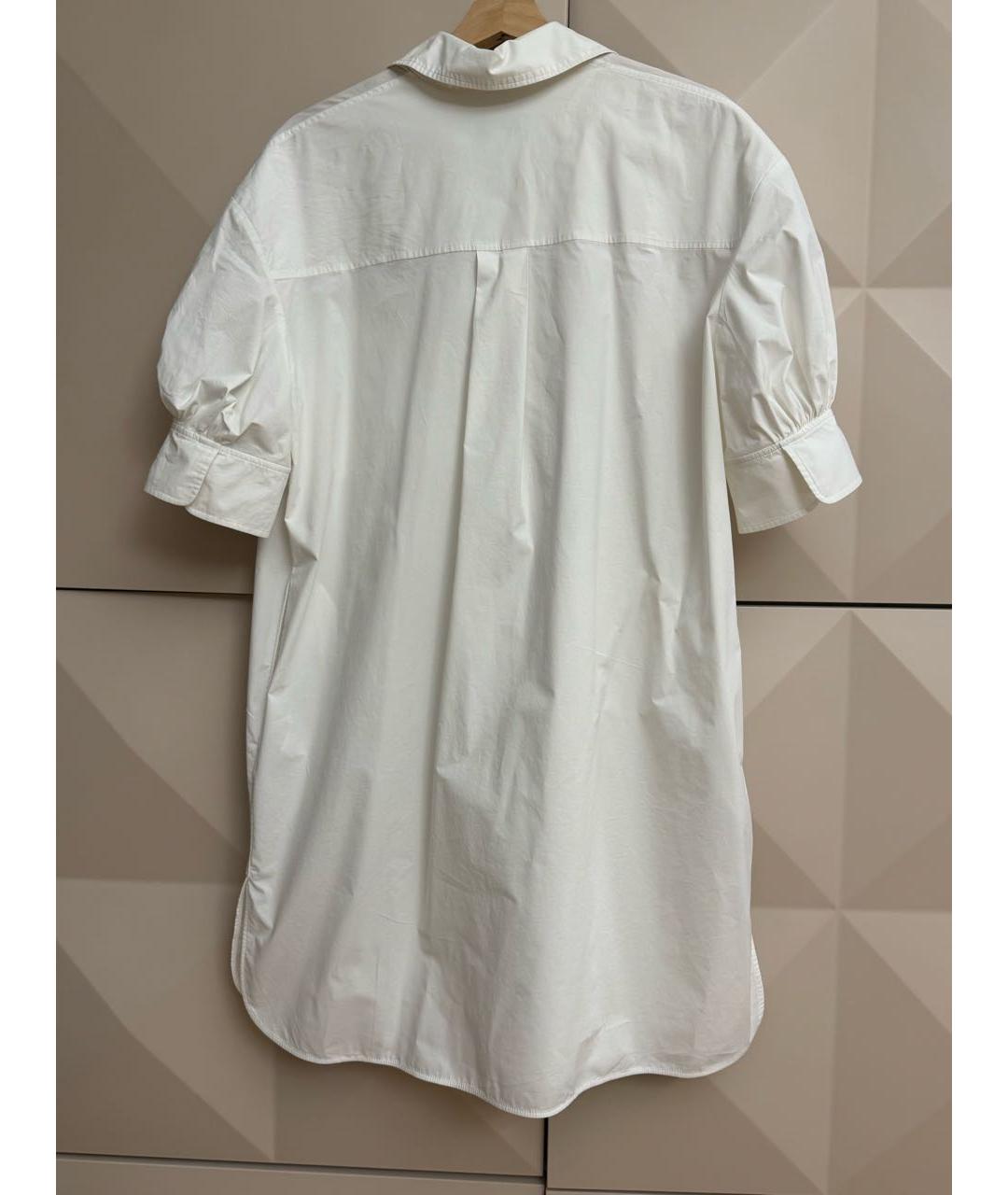 COS Белое хлопко-эластановое повседневное платье, фото 2