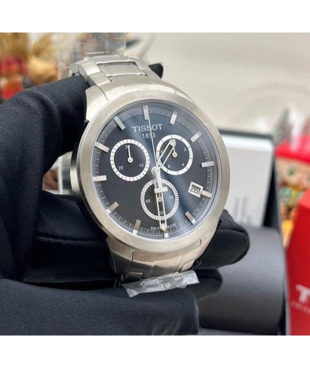 TISSOT Серебряные титановые часы, фото 4