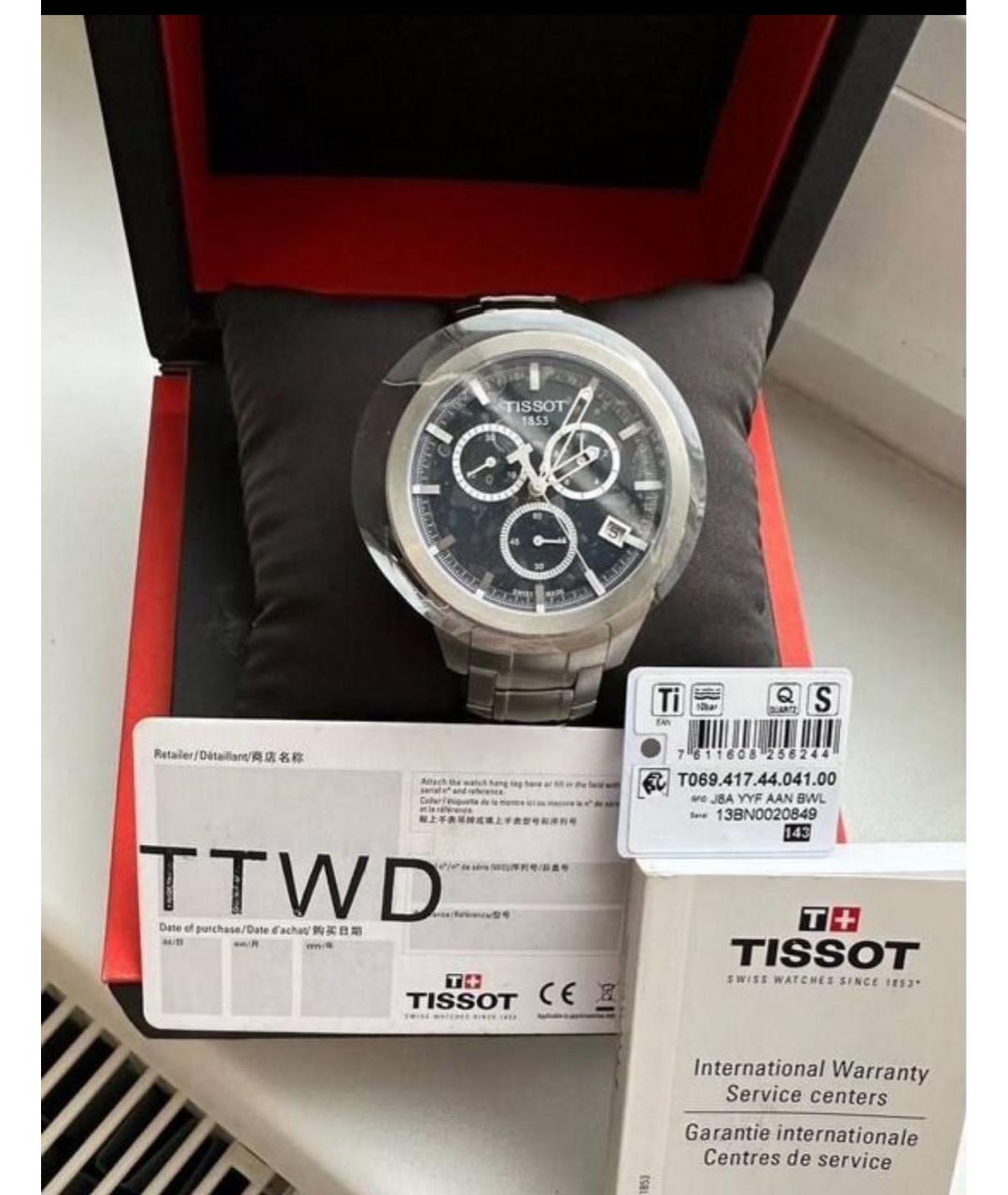 TISSOT Серебряные титановые часы, фото 2