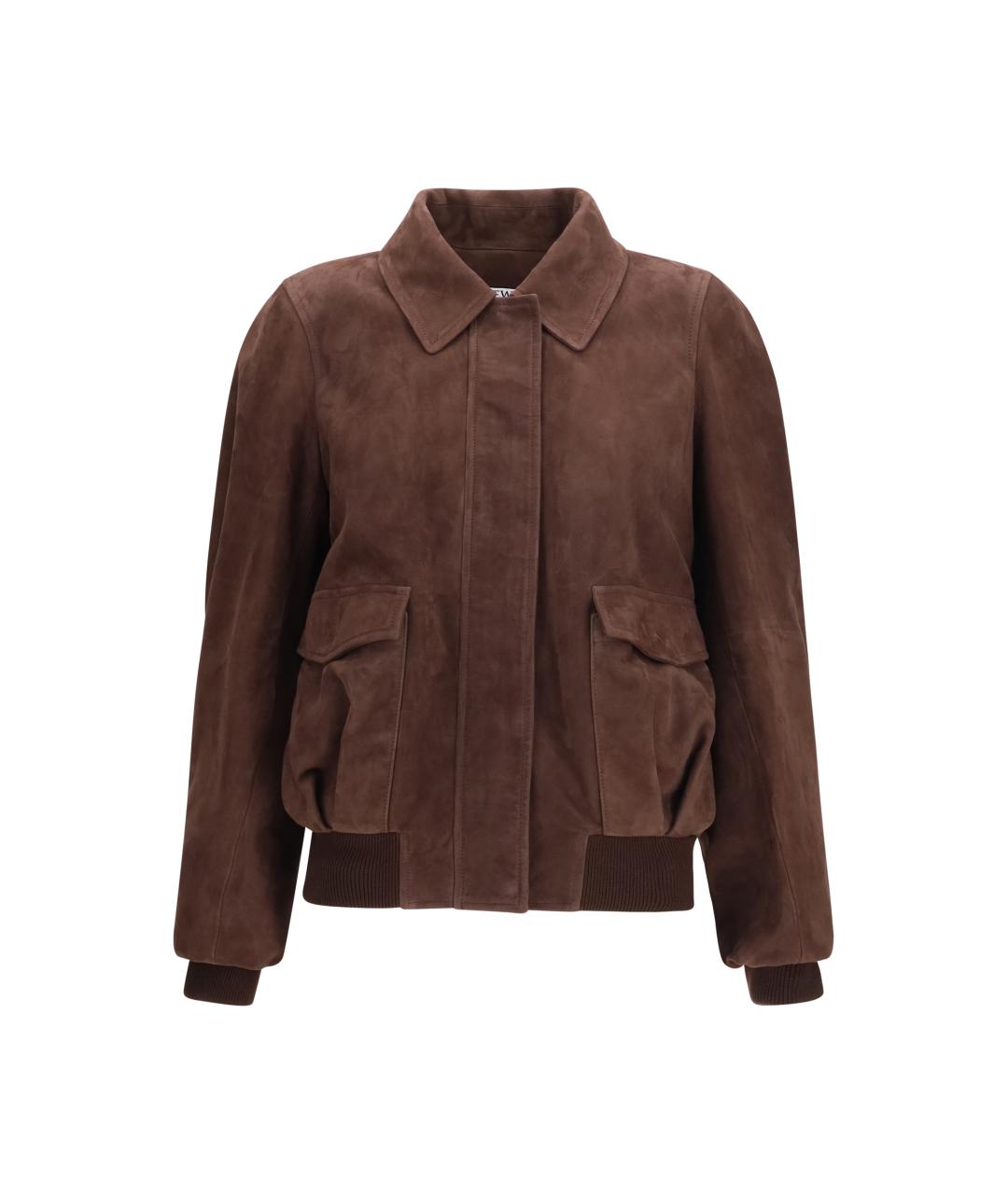 LOEWE Коричневая замшевая куртка, фото 1