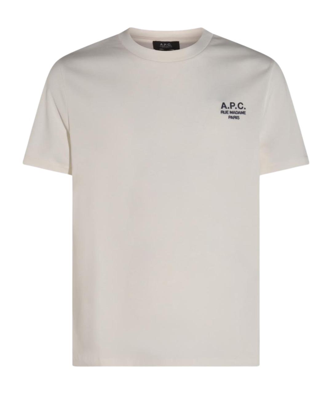 A.P.C. Белая хлопковая футболка, фото 1