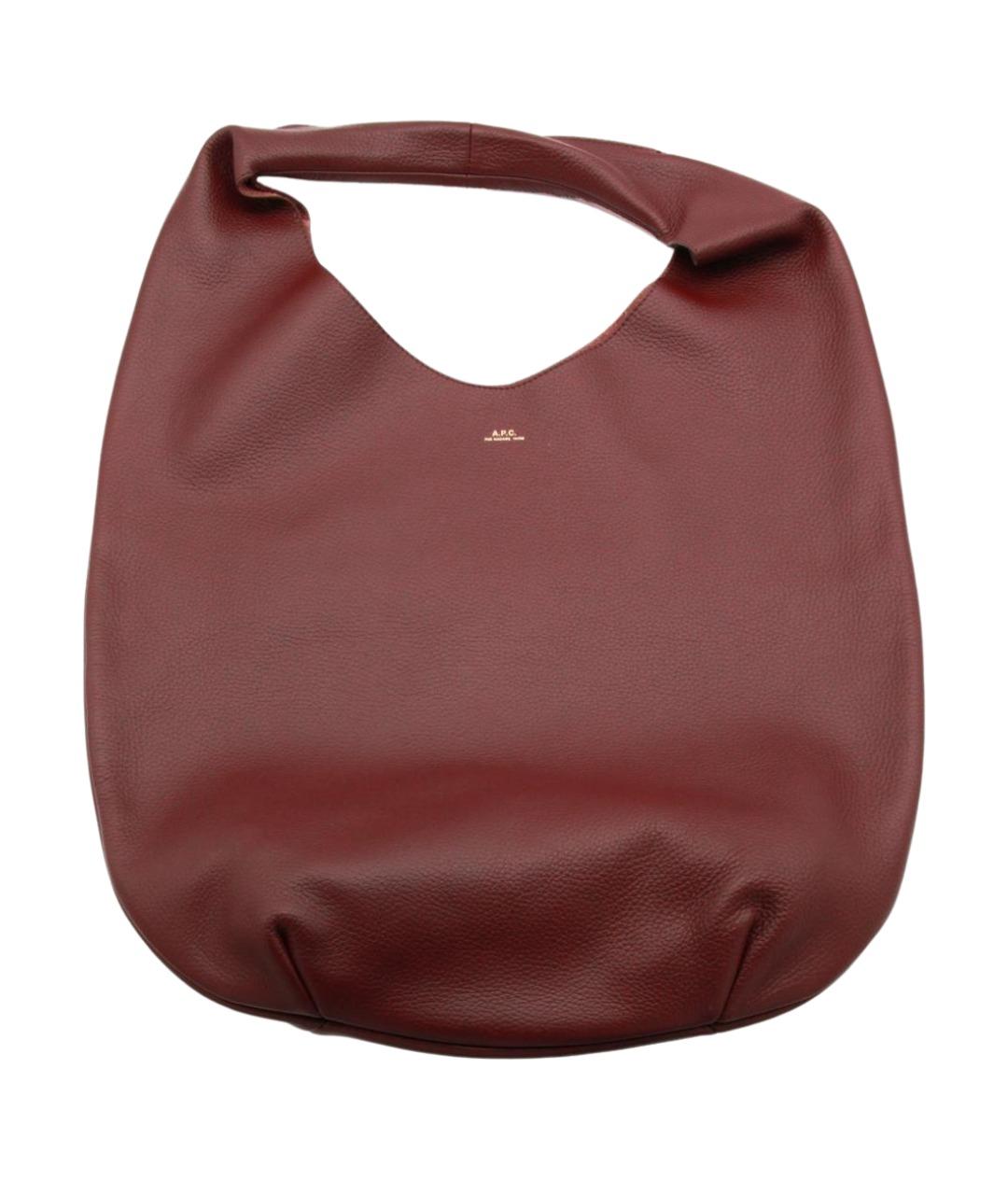 A.P.C. Бордовая сумка тоут, фото 1