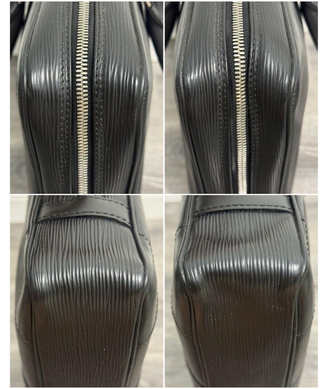 LOUIS VUITTON Черный кожаный портфель, фото 5