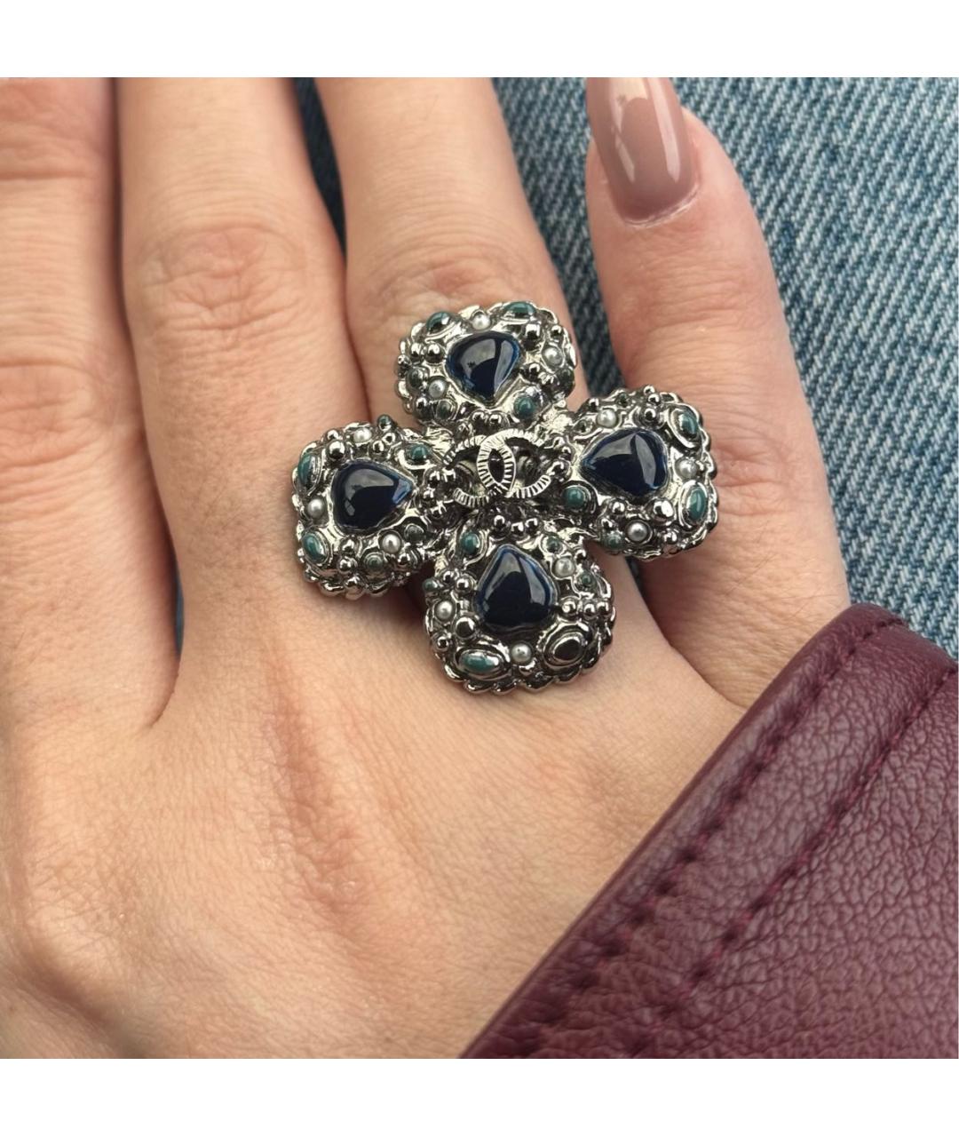 CHANEL Серебряное металлическое кольцо, фото 4