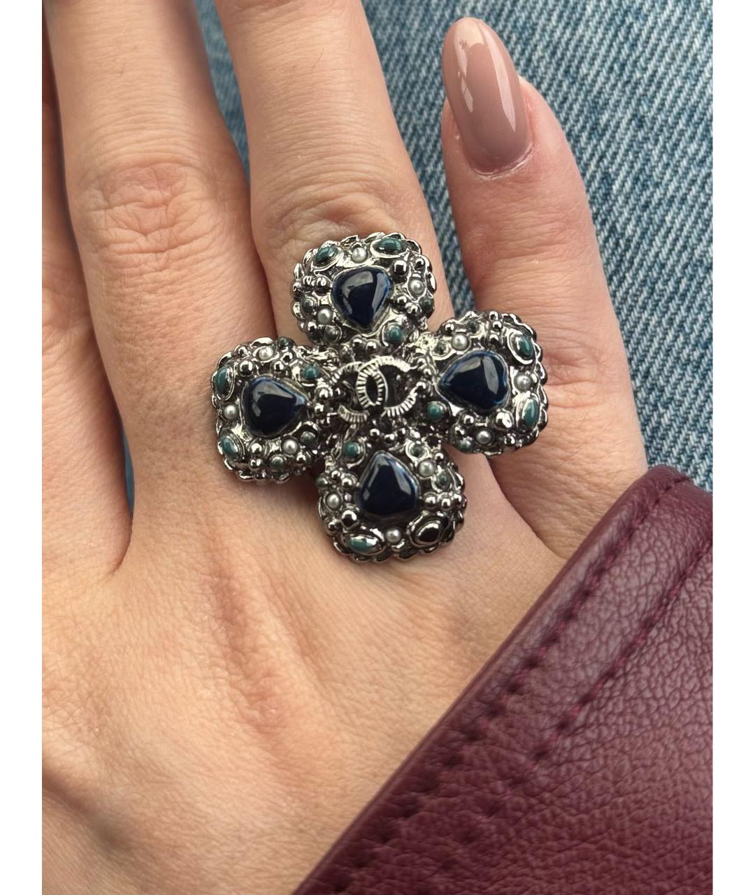 CHANEL Серебряное металлическое кольцо, фото 2