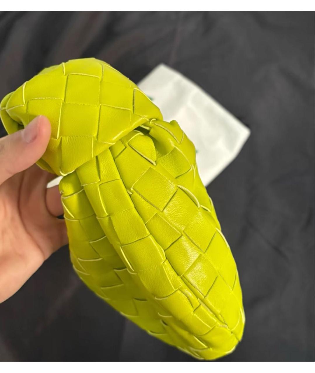 BOTTEGA VENETA Салатовая кожаная сумка с короткими ручками, фото 3