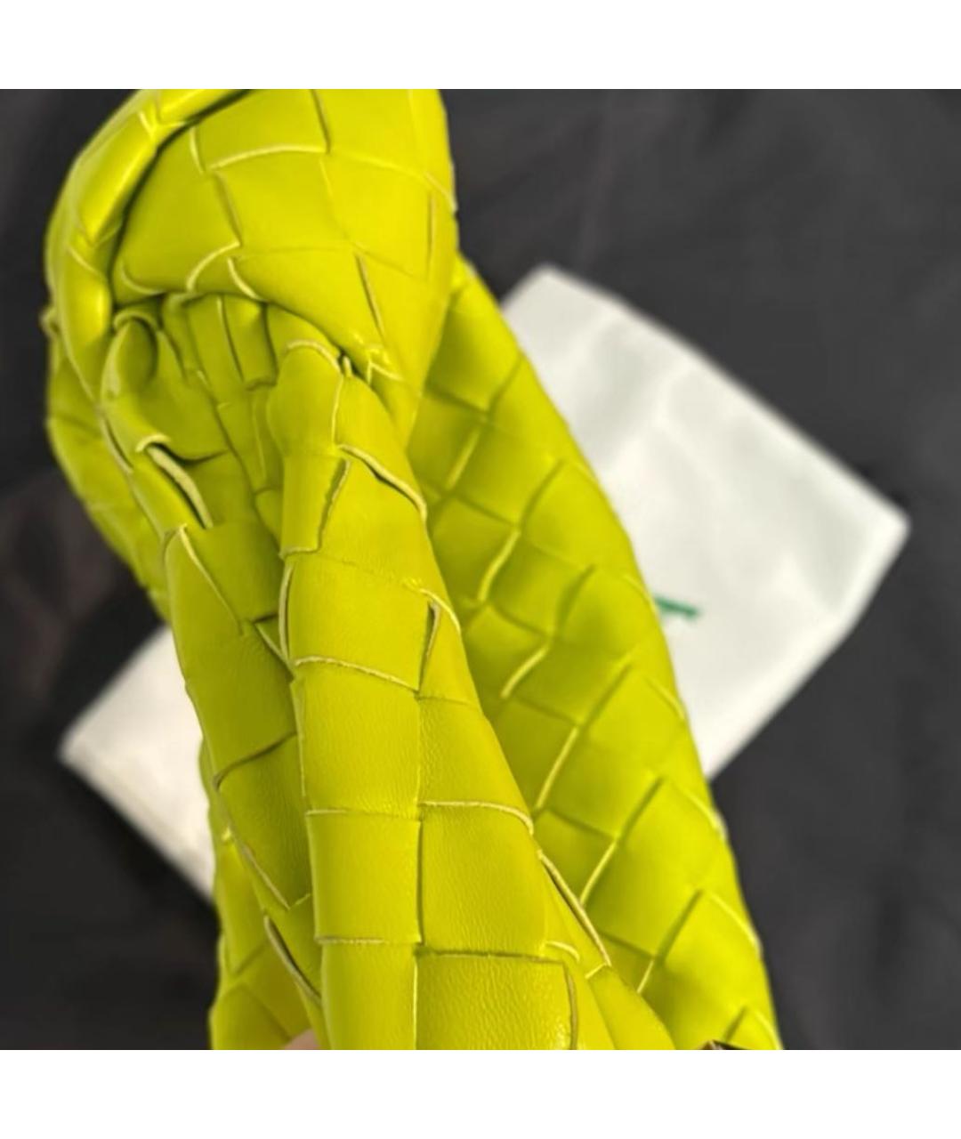 BOTTEGA VENETA Салатовая кожаная сумка с короткими ручками, фото 5