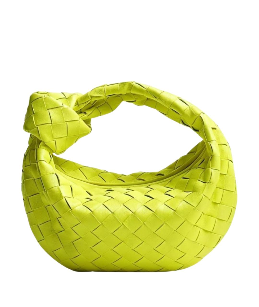 BOTTEGA VENETA Салатовая кожаная сумка с короткими ручками, фото 1