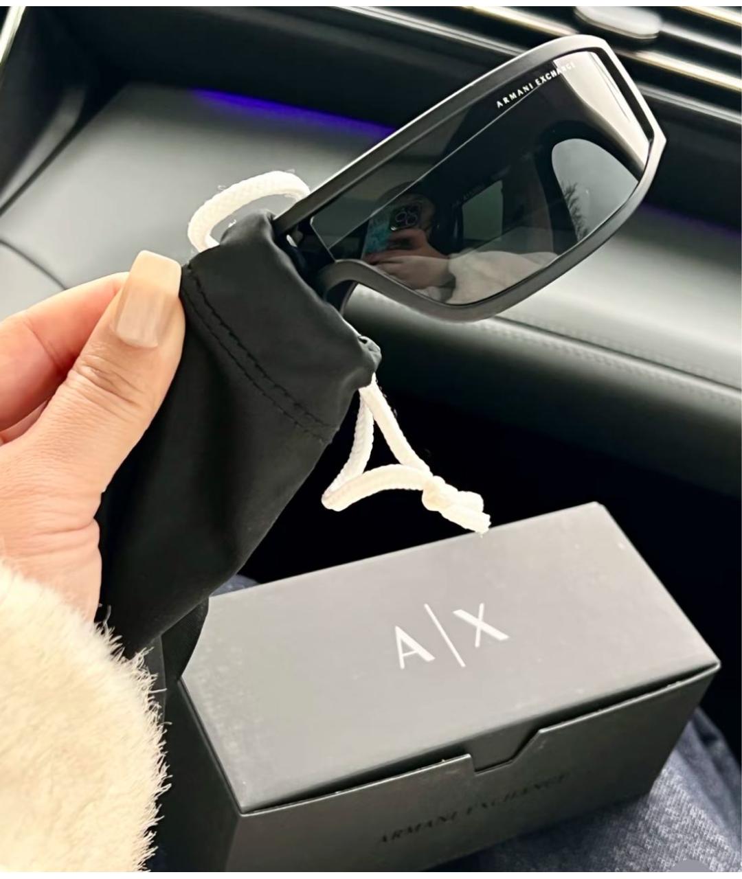 ARMANI EXCHANGE Черные пластиковые солнцезащитные очки, фото 6