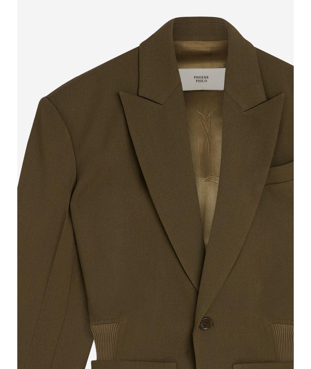 PHOEBE PHILO Коричневый шерстяной жакет/пиджак, фото 3