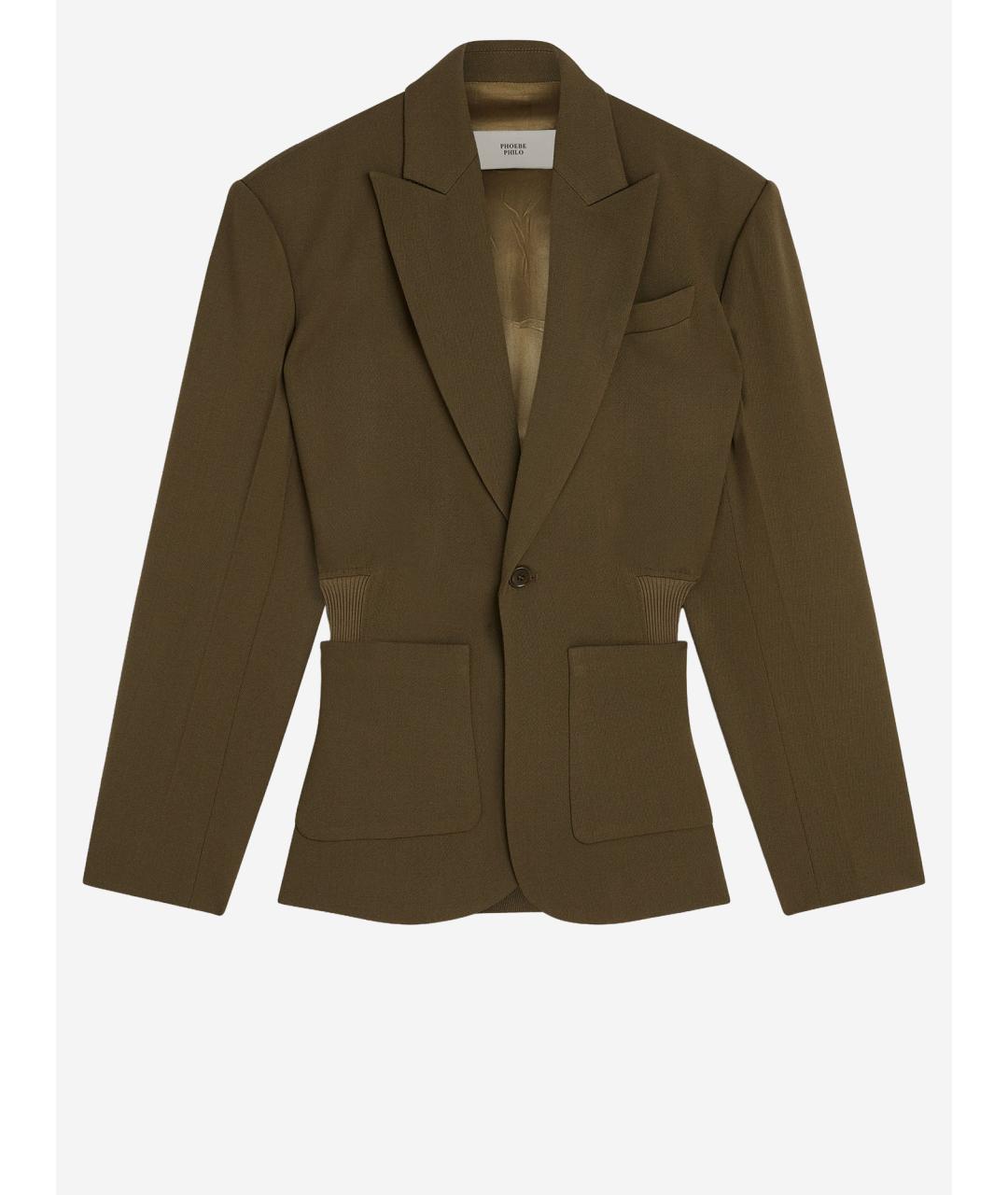 PHOEBE PHILO Коричневый шерстяной жакет/пиджак, фото 1