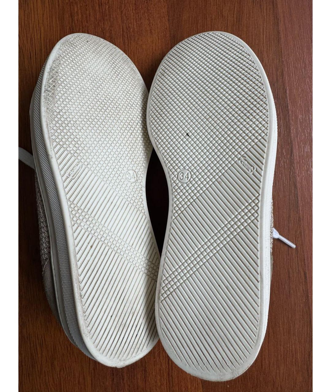 BRUNELLO CUCINELLI Бежевые замшевые кеды, фото 7