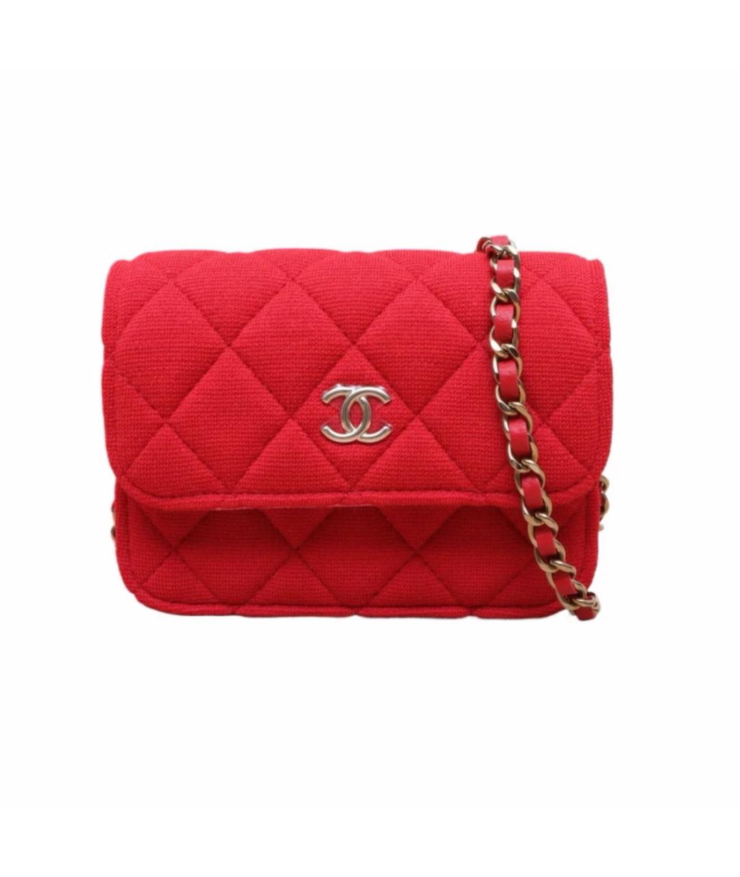 CHANEL Красная сумка через плечо, фото 5