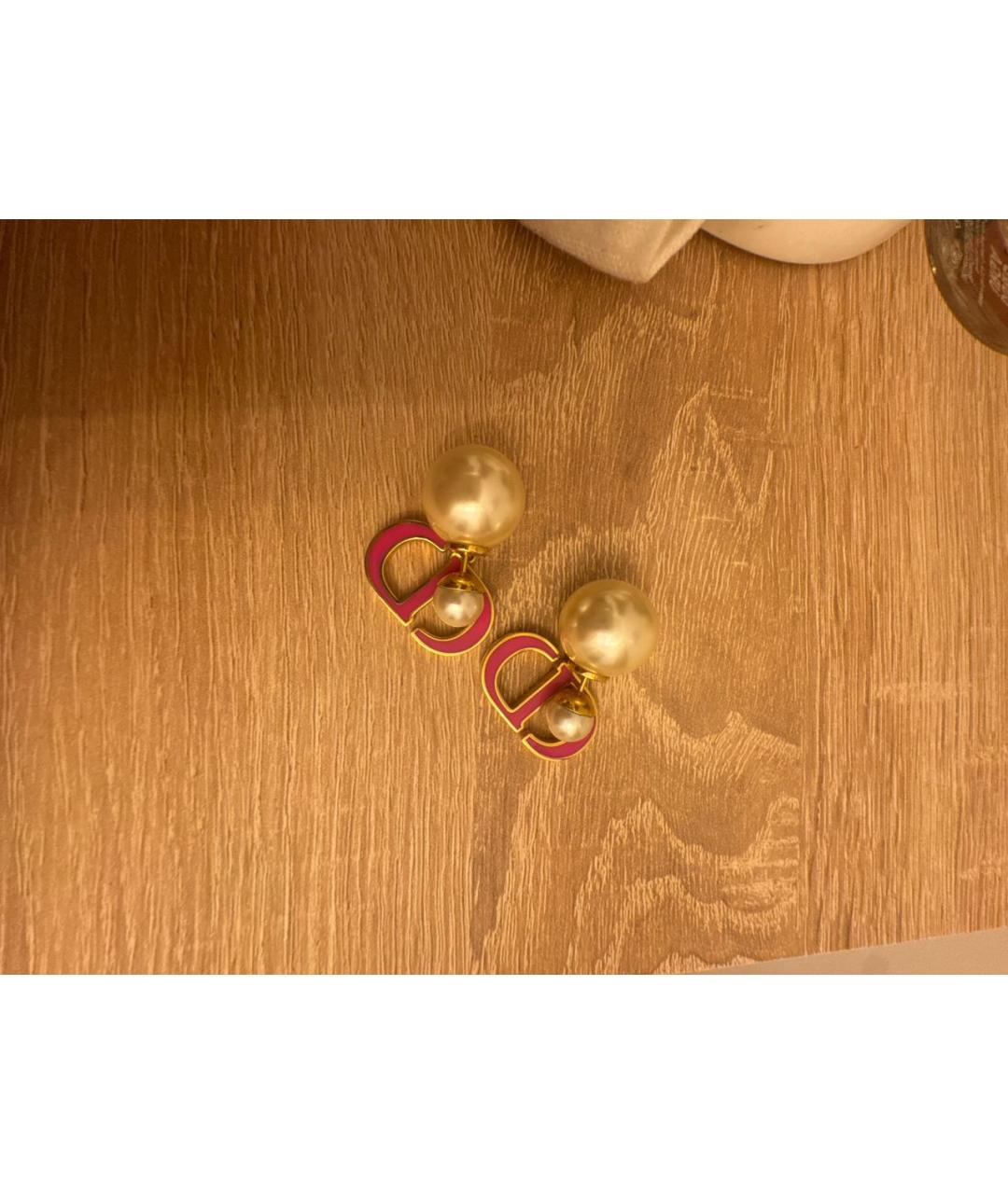 CHRISTIAN DIOR Белые серьги, фото 3