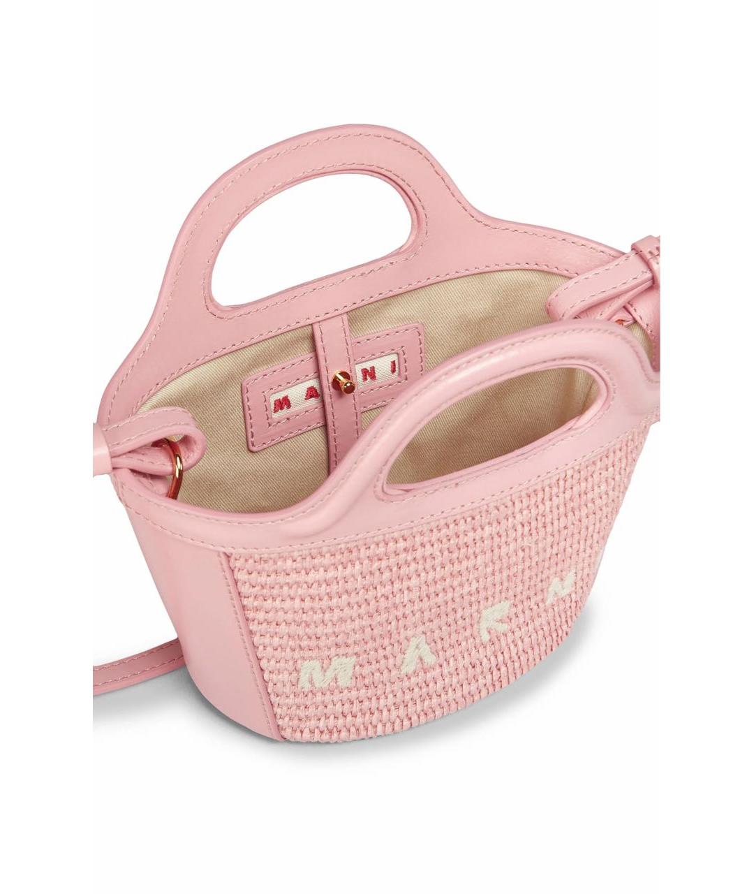 MARNI Розовая пелетеная сумка через плечо, фото 4