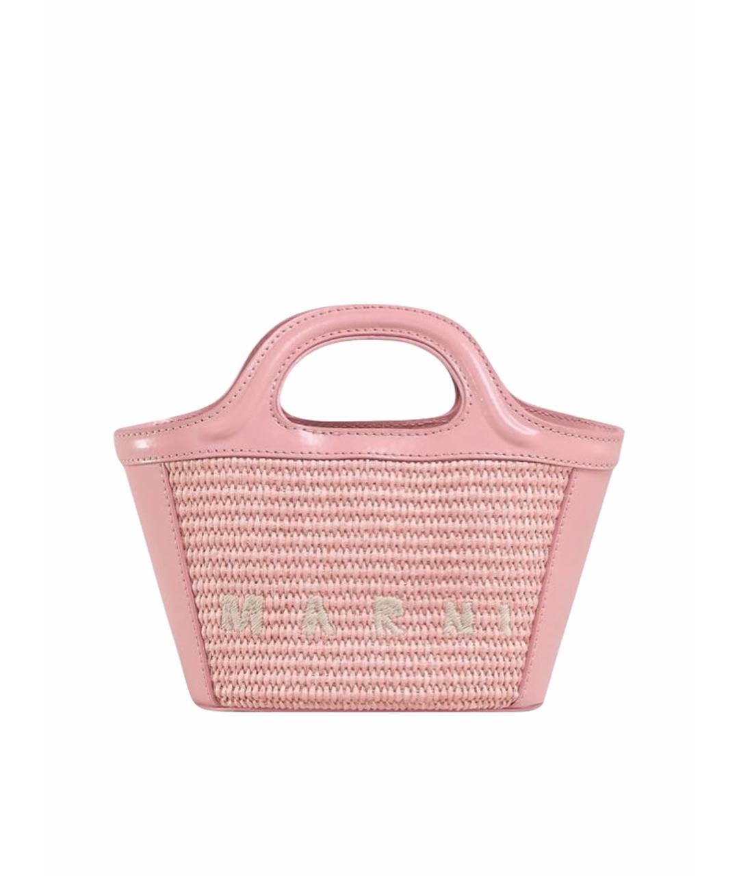 MARNI Розовая пелетеная сумка через плечо, фото 1