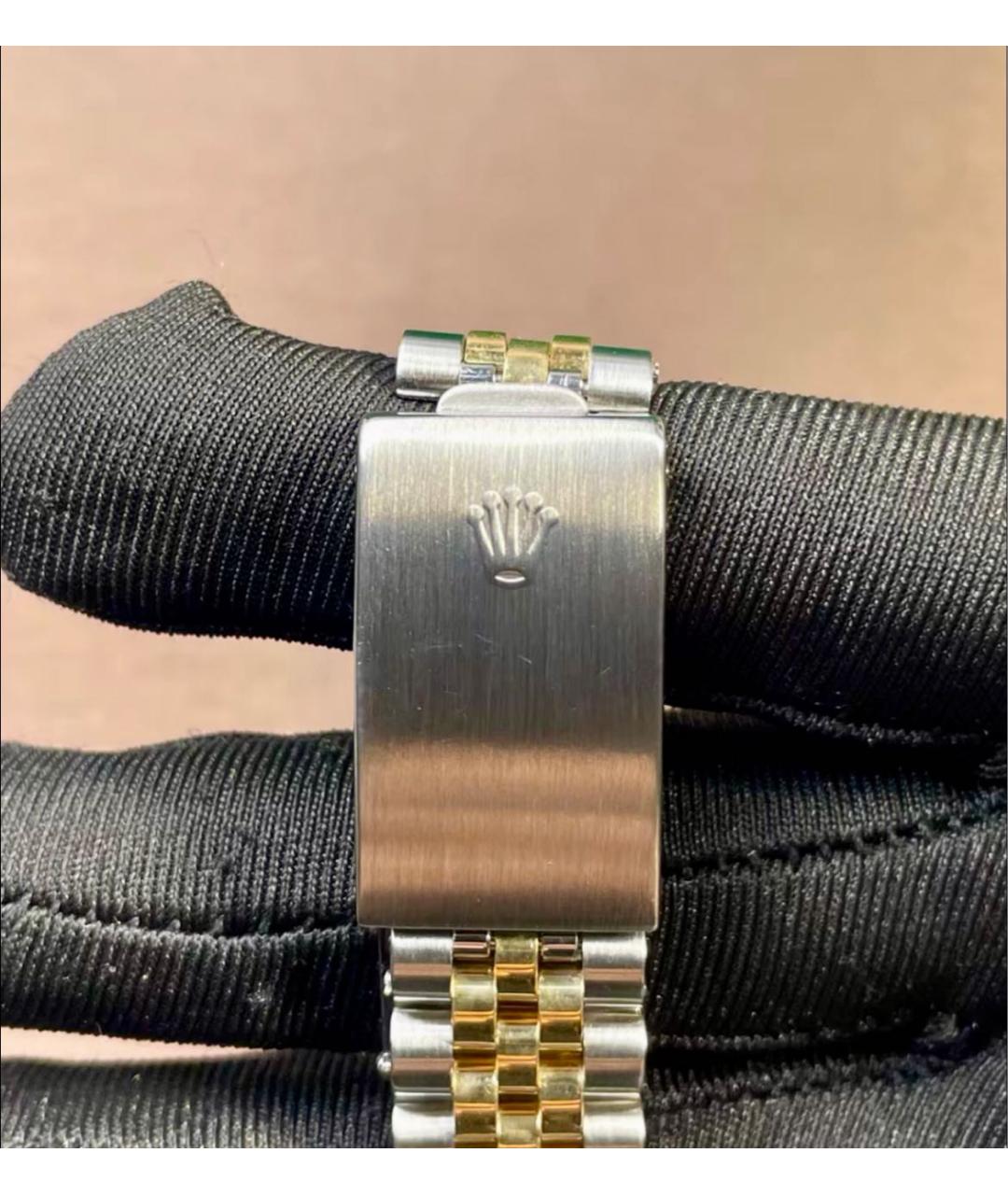 ROLEX Зеленые часы из желтого золота, фото 6