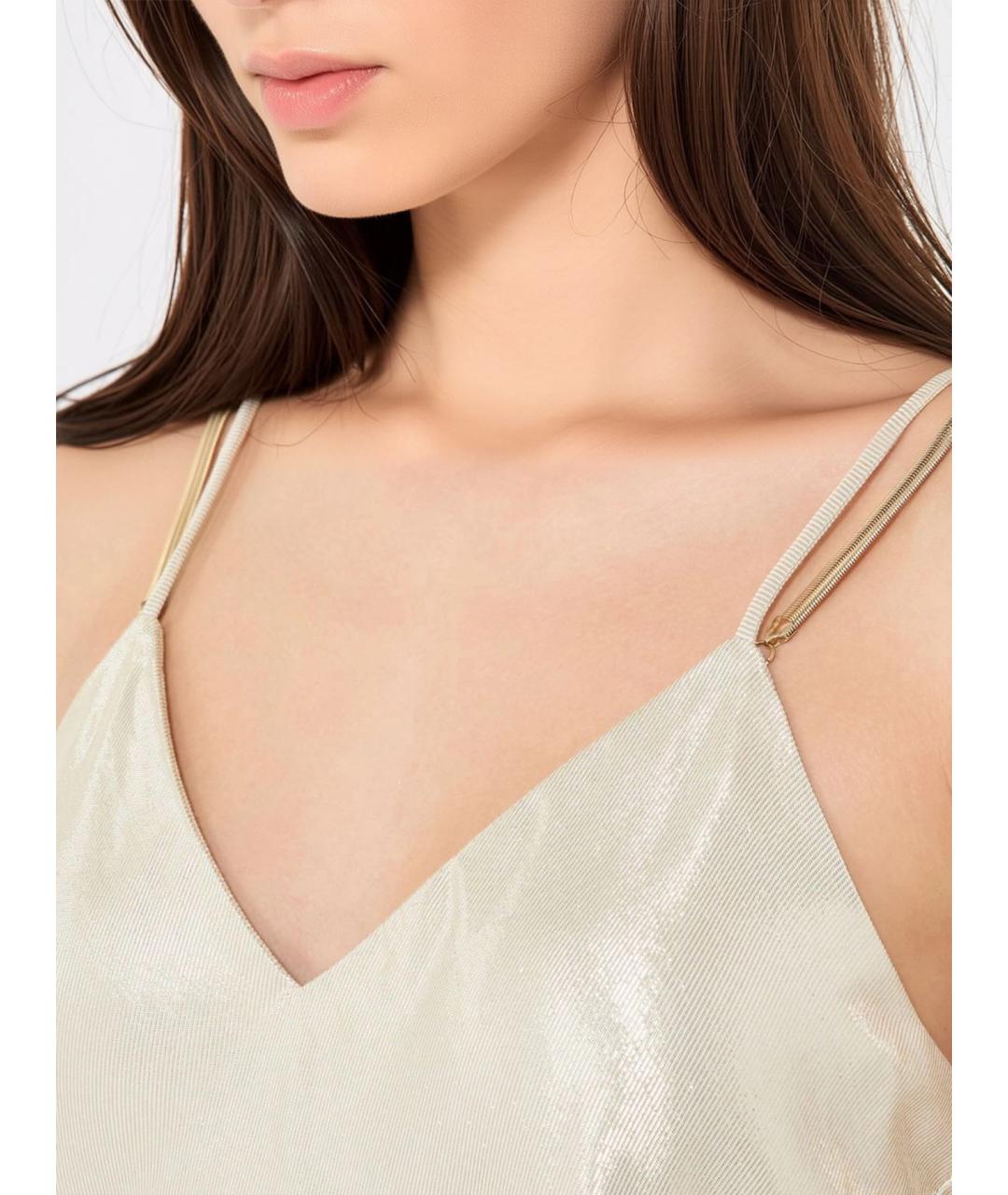 MAX MARA STUDIO Бежевая вискозная майка, фото 5