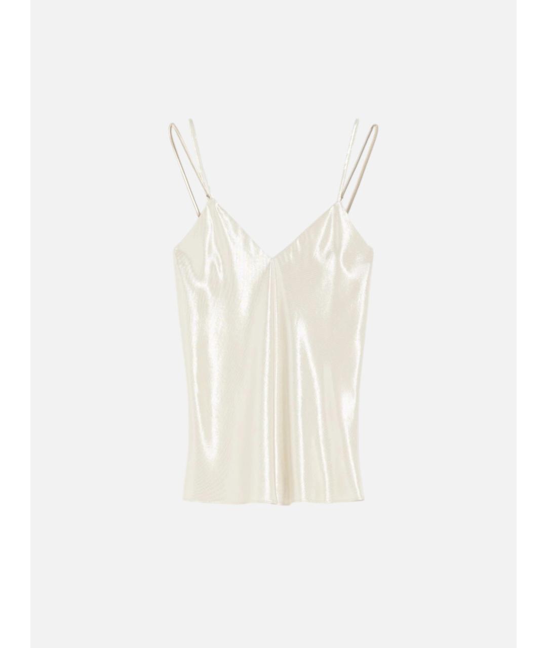 MAX MARA STUDIO Бежевая вискозная майка, фото 2