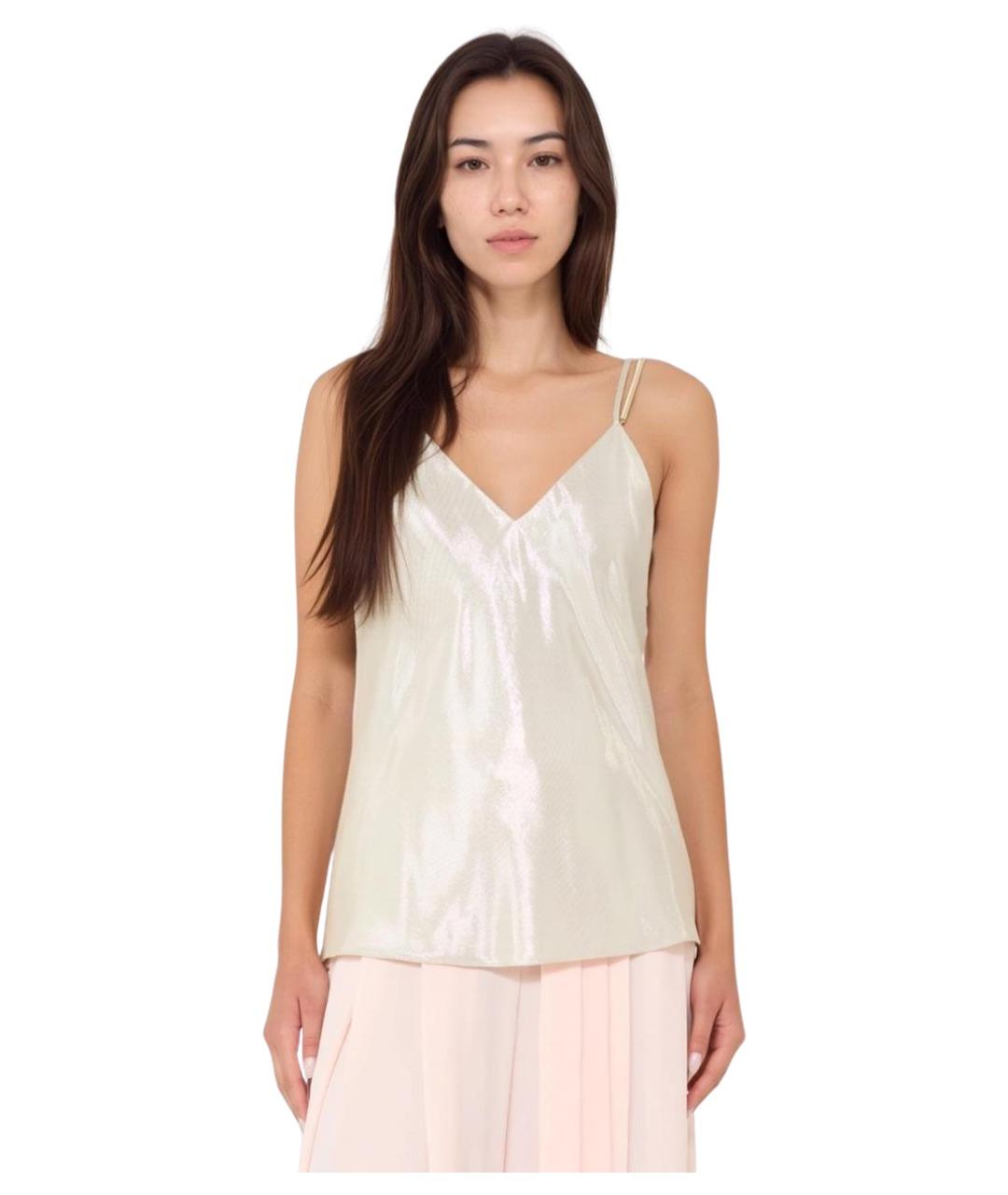 MAX MARA STUDIO Бежевая вискозная майка, фото 1