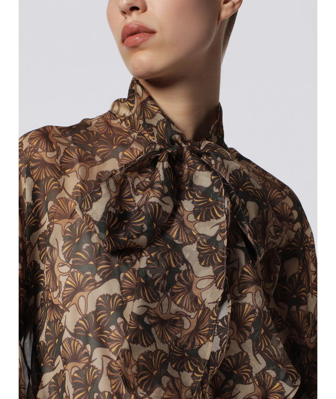 MAX MARA STUDIO Мульти шелковая блузы, фото 4