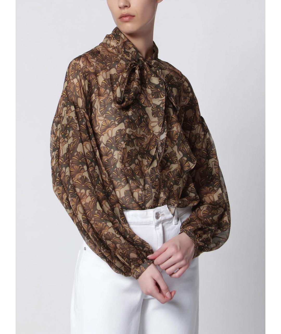 MAX MARA STUDIO Мульти шелковая блузы, фото 6