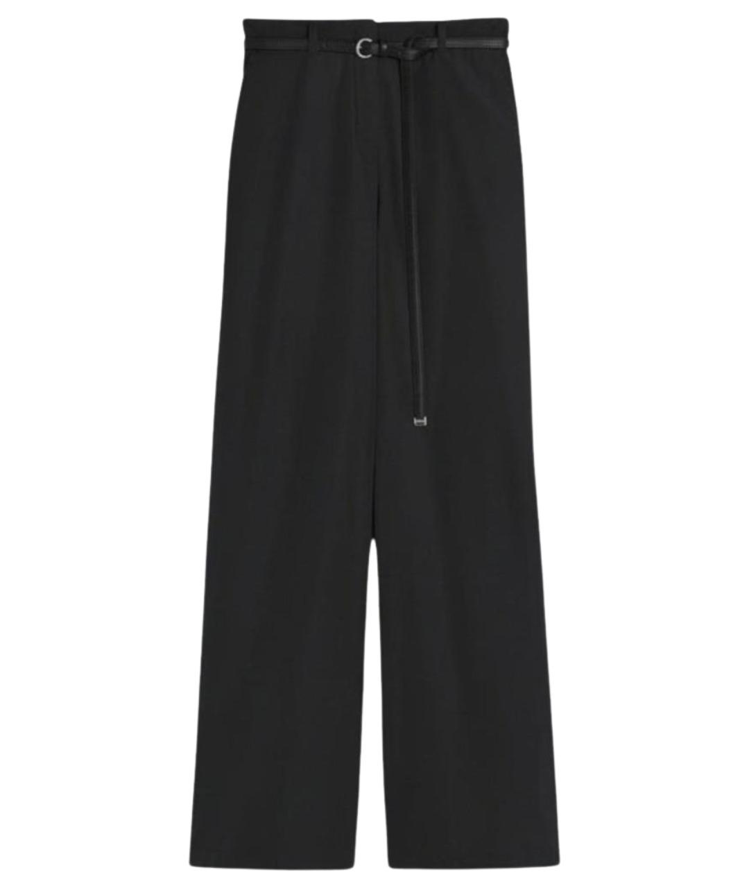 MAX MARA STUDIO Черные хлопковые прямые брюки, фото 1