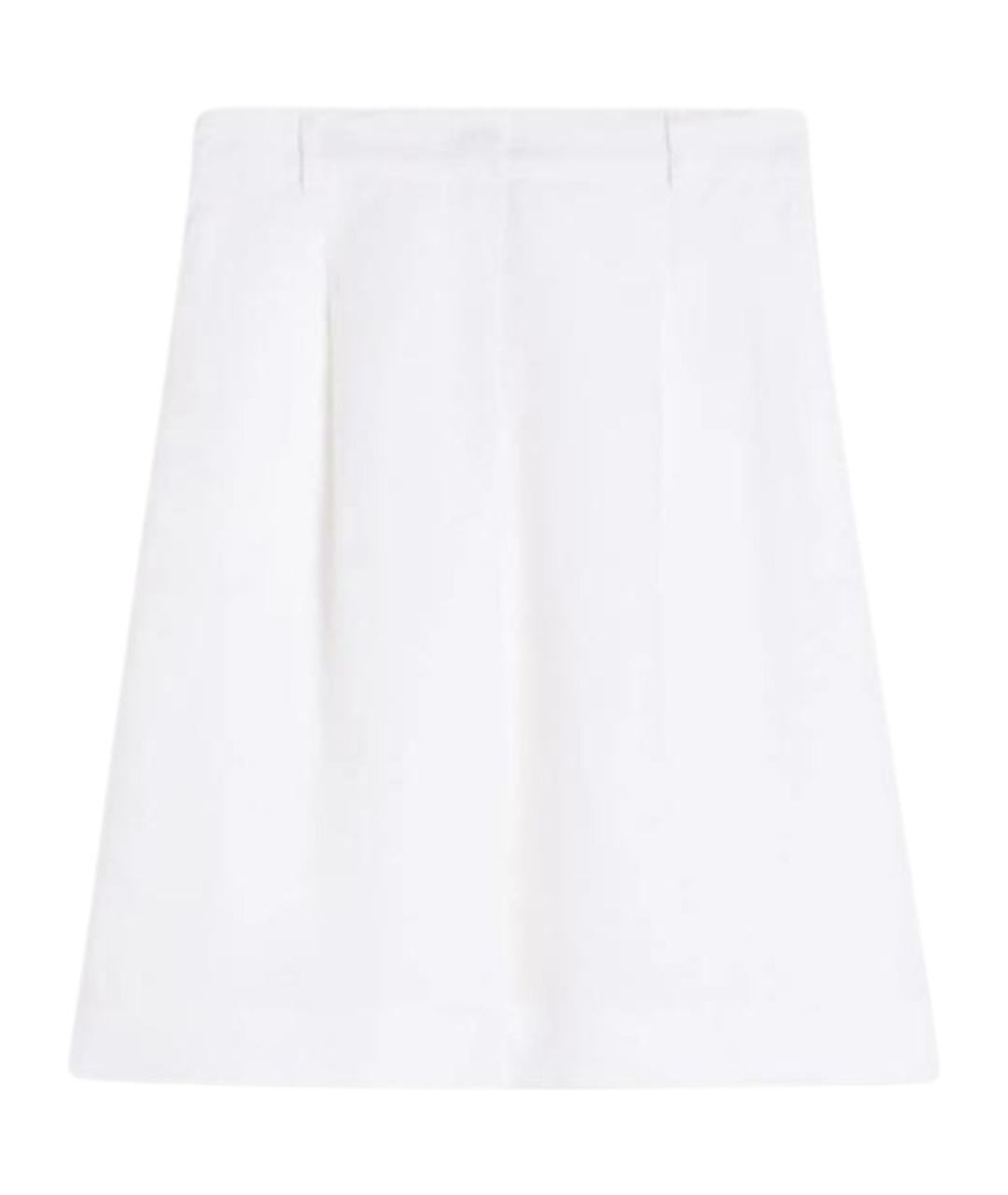 MAX MARA STUDIO Белые льняные шорты, фото 1