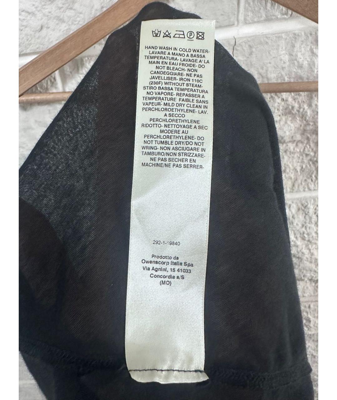 RICK OWENS Черная хлопковая футболка, фото 5