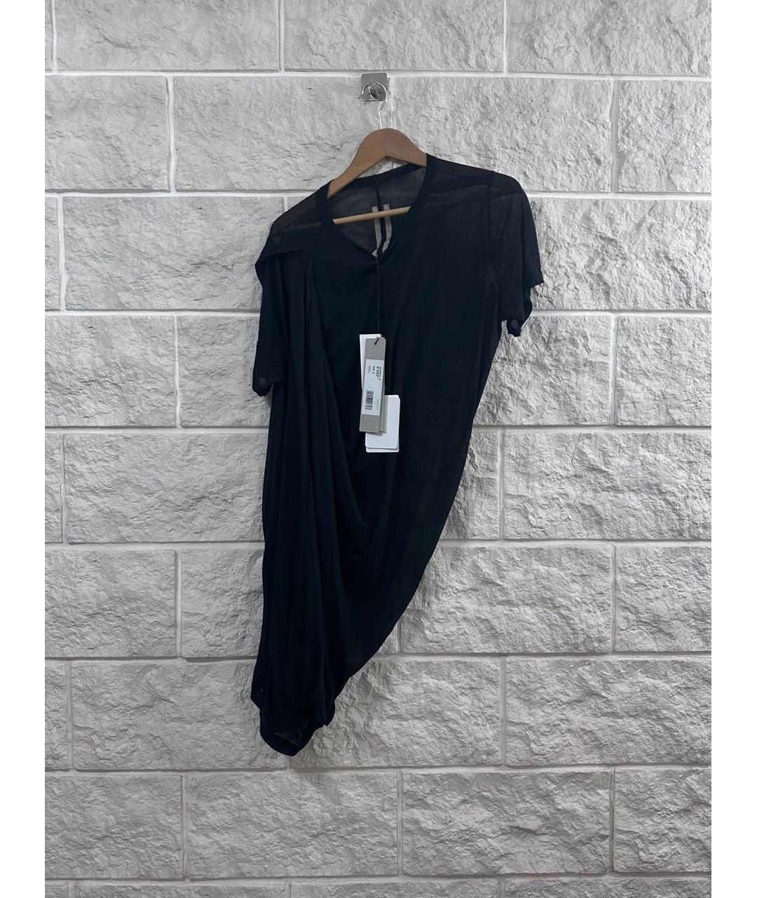 RICK OWENS Черная хлопковая футболка, фото 8