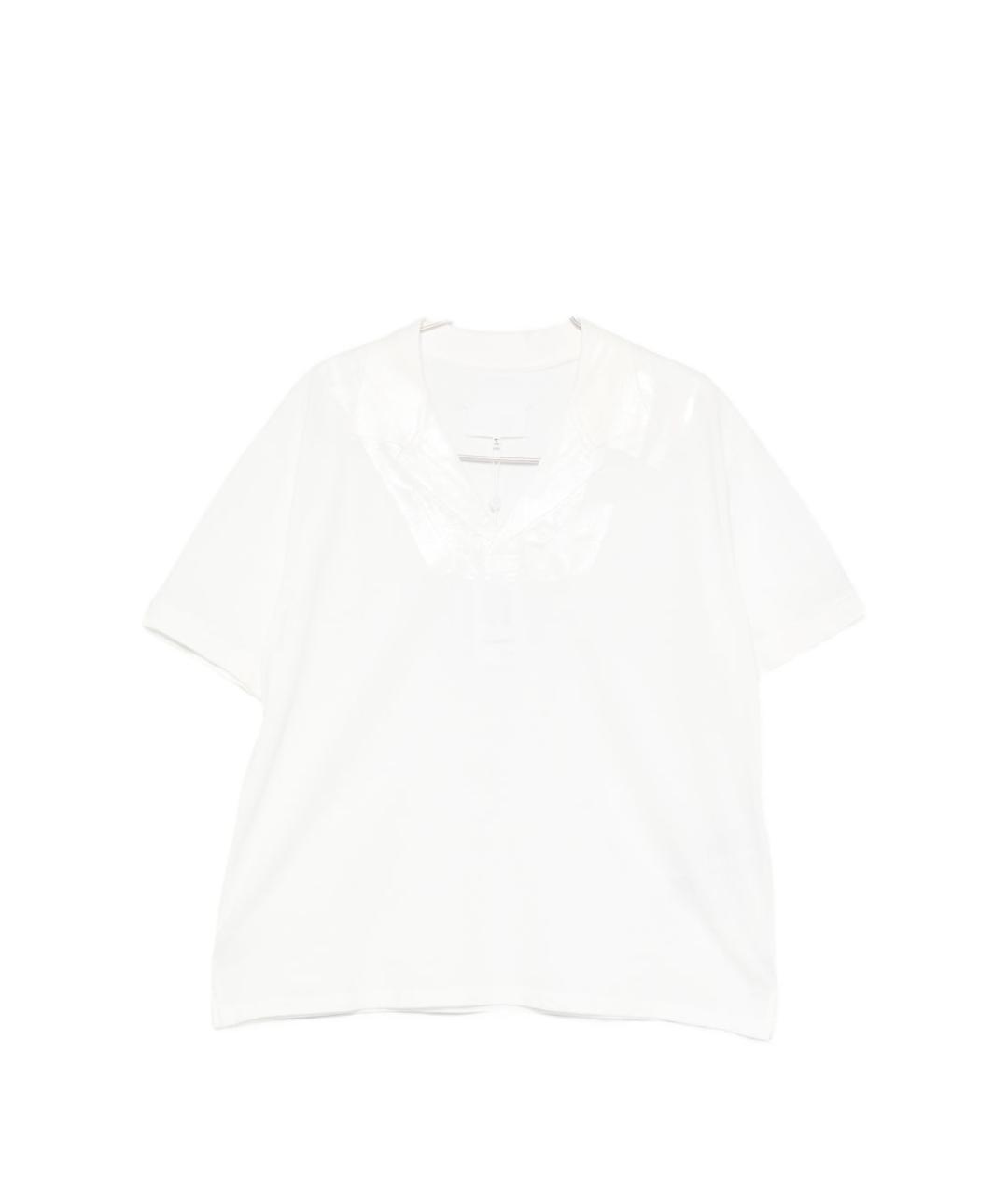 MAISON MARGIELA Белая хлопковая футболка, фото 1
