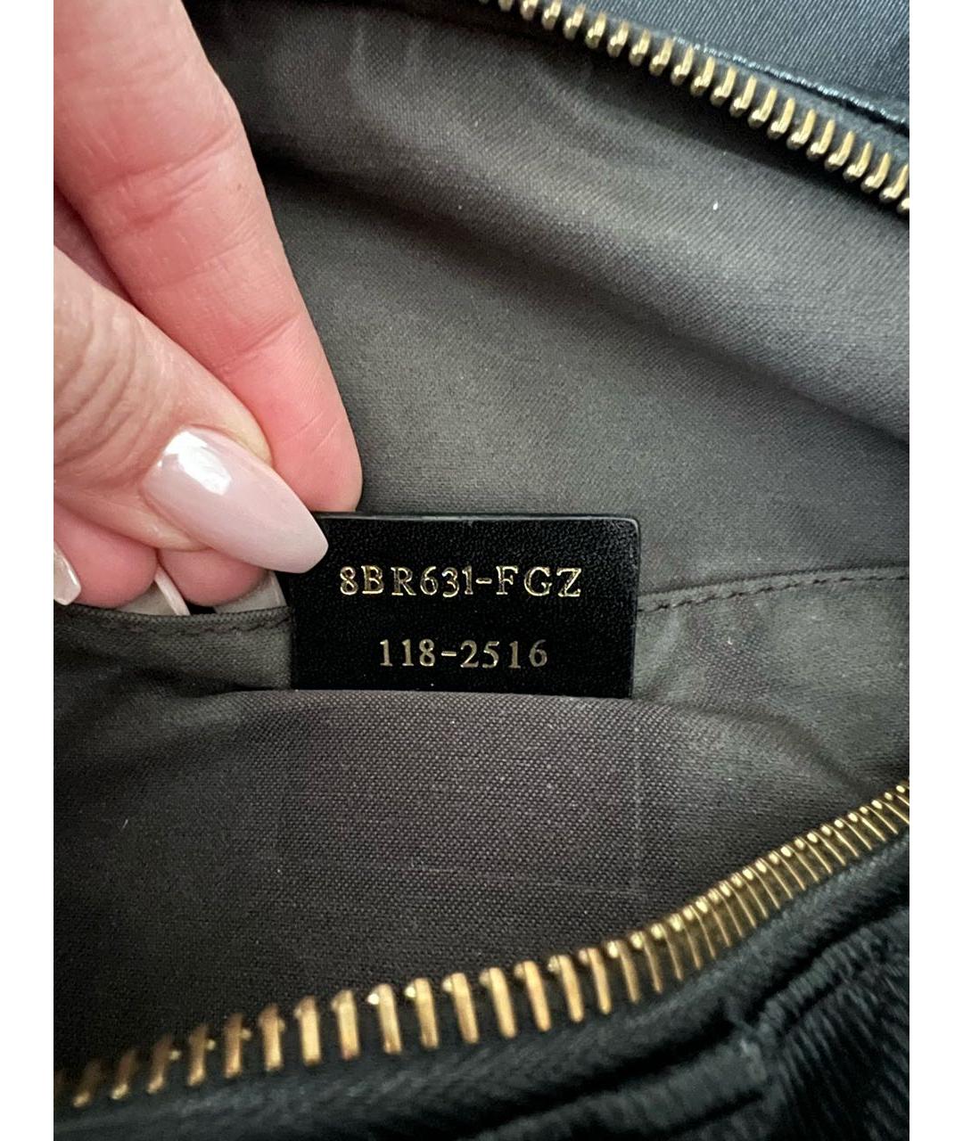 FENDI Черная тканевая сумка с короткими ручками, фото 5