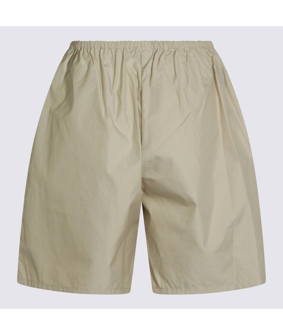 MIU MIU Бежевые хлопковые шорты, фото 5