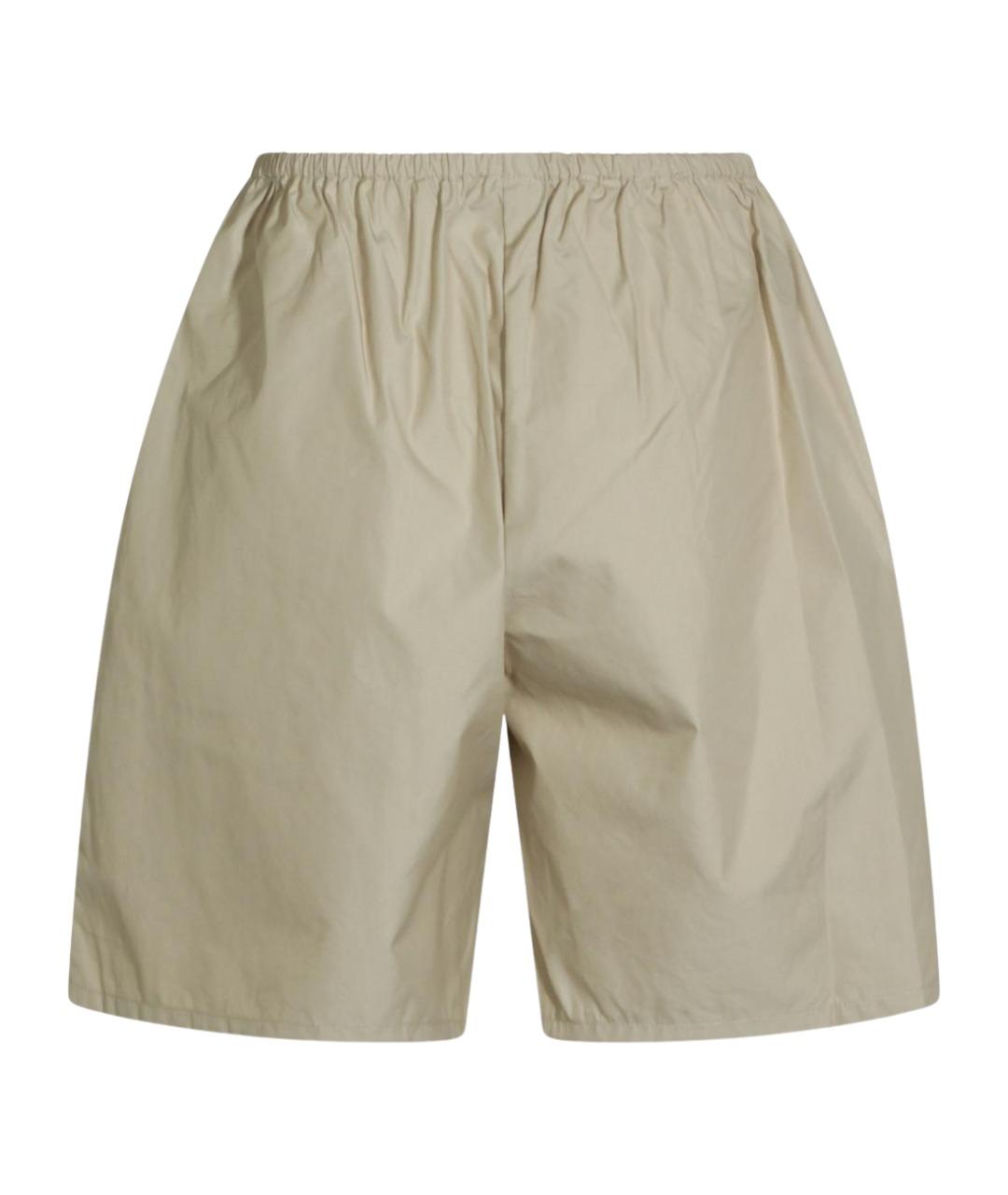 MIU MIU Бежевые хлопковые шорты, фото 1