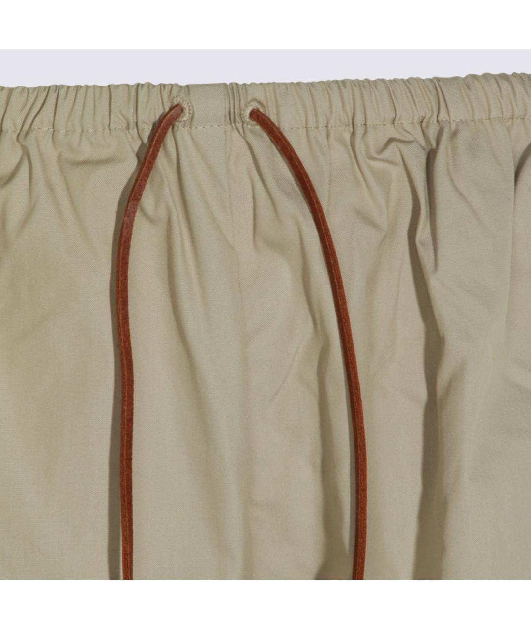 MIU MIU Бежевые хлопковые шорты, фото 3