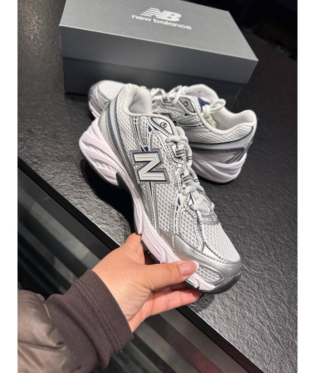 NEW BALANCE Белые текстильные кроссовки, фото 2