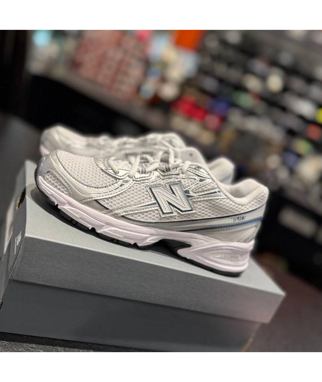 NEW BALANCE Белые текстильные кроссовки, фото 6