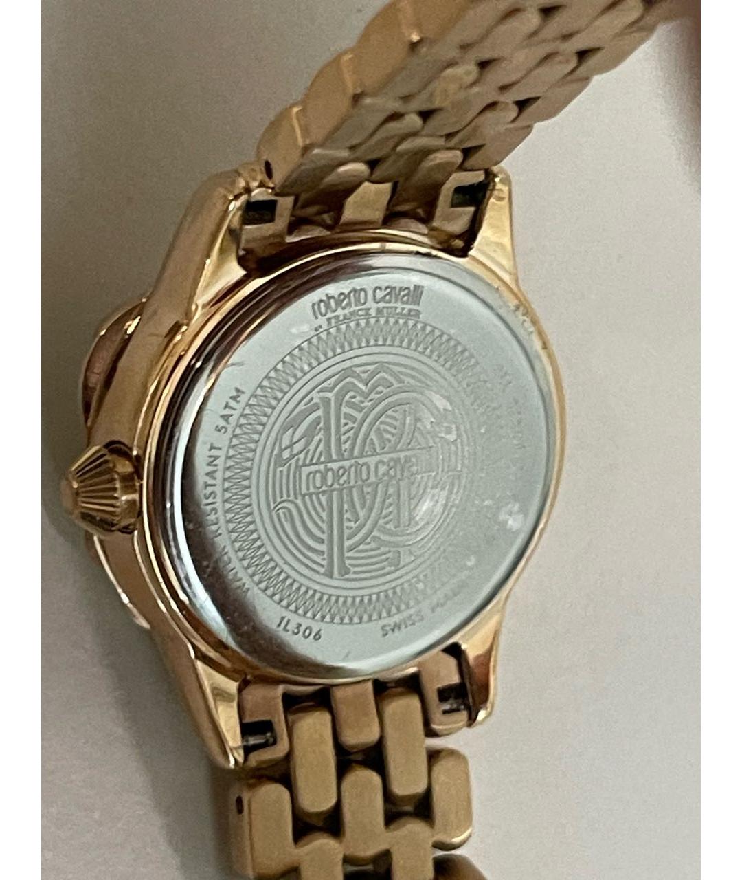 ROBERTO CAVALLI Золотые стальные часы, фото 2
